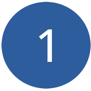 1 in blue circle