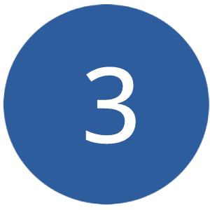3 in blue circle