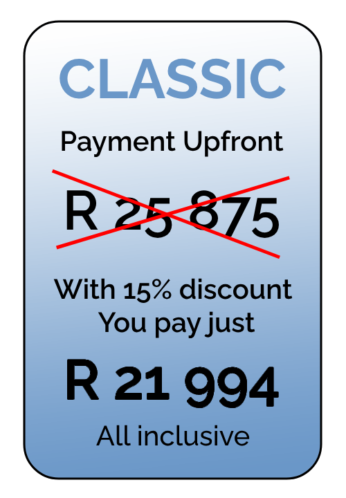 Fees: CLASSIC Track Upfront R21994 Fees: CLASSIC Track Upfront R21994