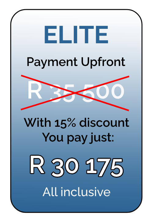 Fees: ELITE Track Africa Upfront R30175 Fees: ELITE Track Africa Upfront R30175