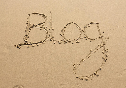 Blog written in sand