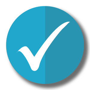 checkmark icon blue grey