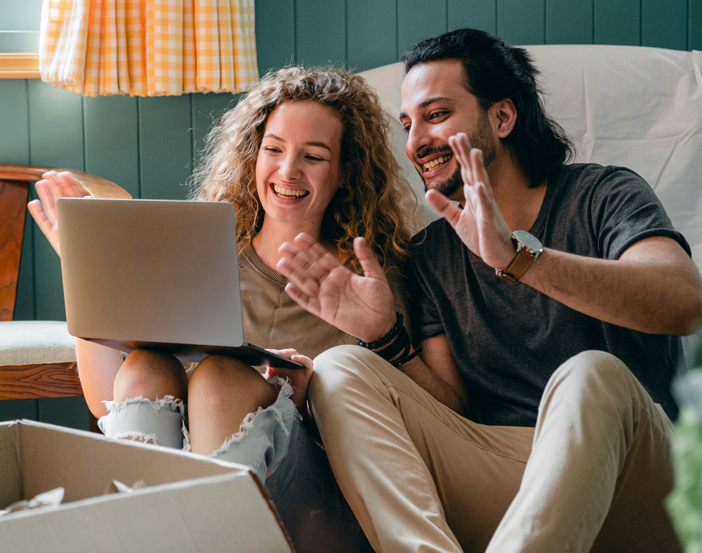 excited man and woman excited man and woman