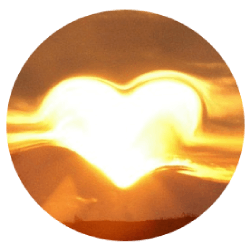 Heart sun round icon Heart sun round icon