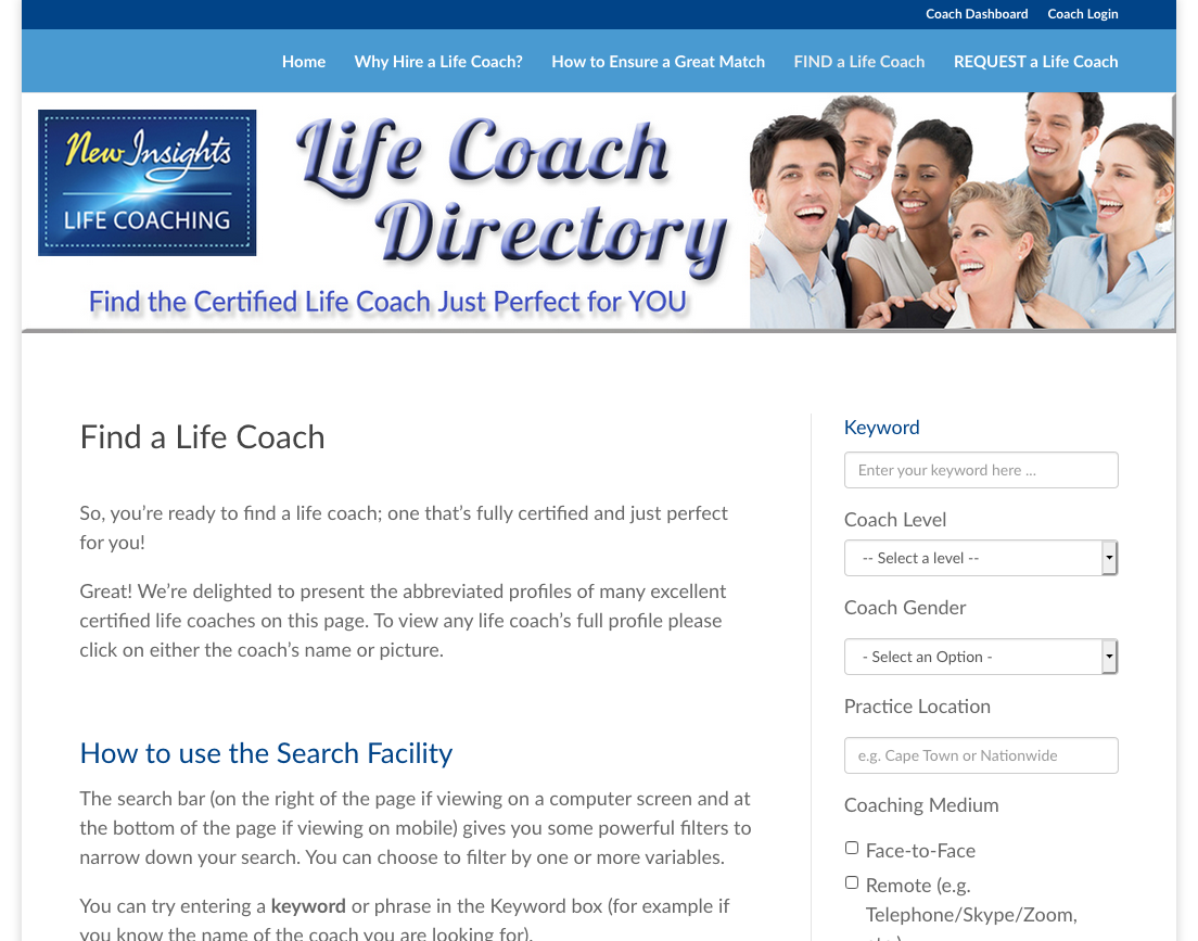 life coach directory