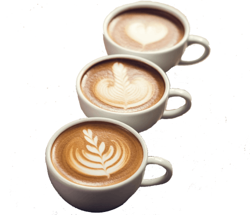 Three types of coffee