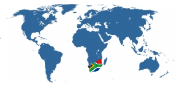 World map featuting SA World map featuting SA
