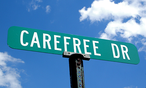 sign announcing carefree drive