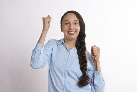 Excited lady
