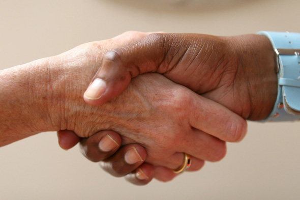 shaking of hands
